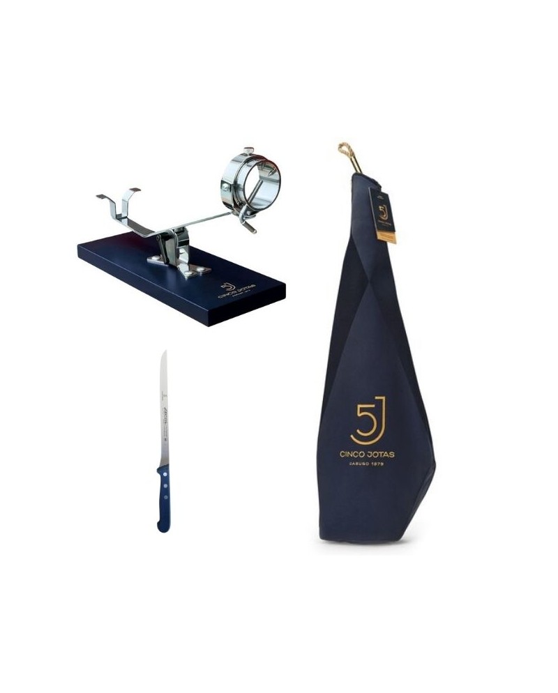 Prosciutto Cinco Jotas 5J con supporto 5J a metà prezzo e coltello da prosciutto in omaggio