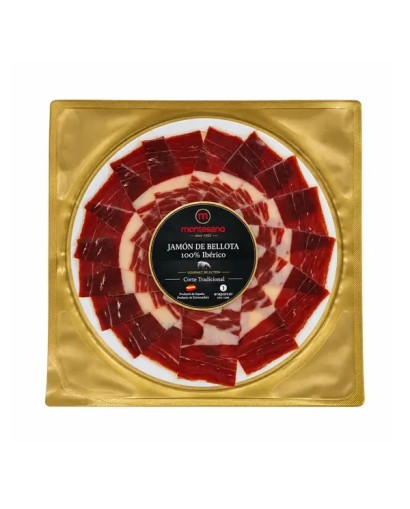 Jamón 100 % ibérico de bellota Montesano, 100 g. Corte tradicional