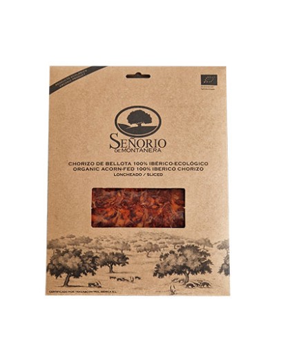 BIOLOGISCHE chorizo 100% Iberische bellota gesneden 100 gr