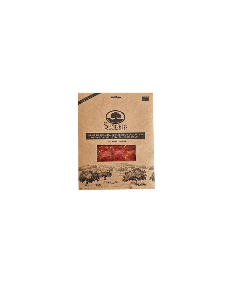 Biologische lomo 100% Iberische bellota gesneden 100 gr
