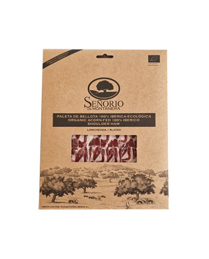 Epaule Bellota BIO 100% ibérique tranchée au couteau Pata Negra Señorio de Montanera 80 g