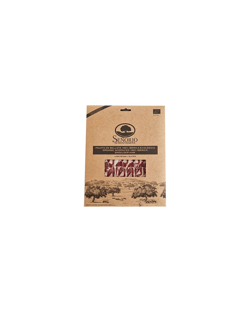 Epaule Bellota BIO 100% ibérique tranchée au couteau Pata Negra Señorio de Montanera 80 g