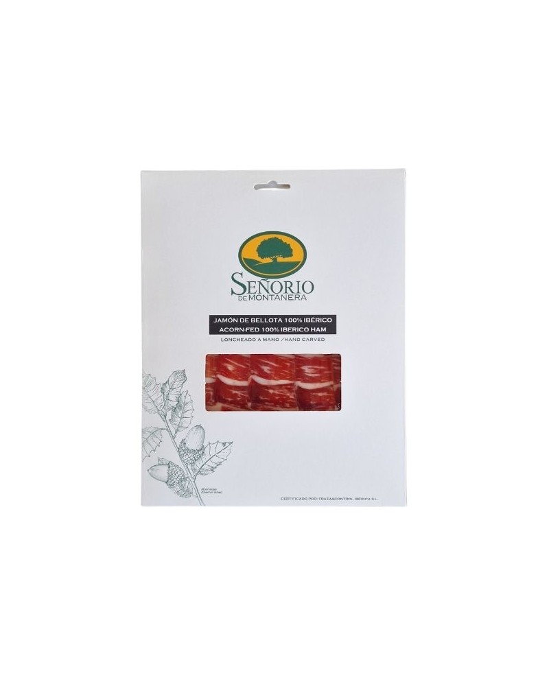 Jambon 100% ibérique bellota Pata Negra coupé au couteau Señorio de Montanera 50 g