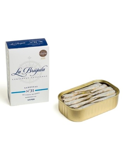 Μικρές σαρδέλες σε ελαιόλαδο La Brujula αρ. 31. 115 g