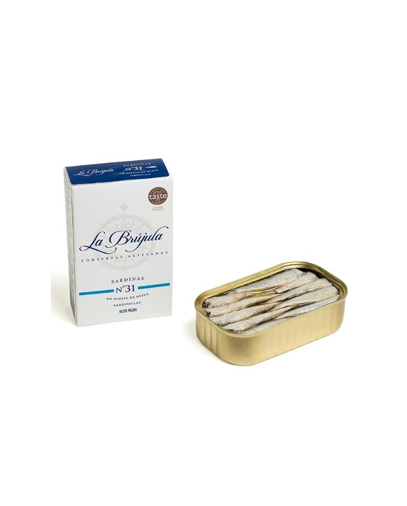 Kleine Sardinen in Olivenöl La Brujula Nr. 31. 115 g