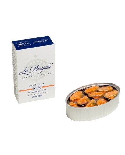 Gebakken mosselen in escabèche La Brujula nr. 130. 110 g