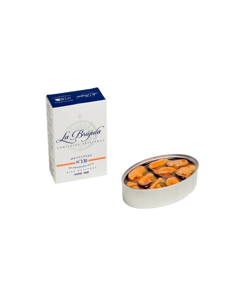 Cozze fritte in escabèche La Brujula n. 130. 110 g