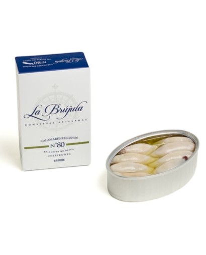 Calamares en aceite de oliva La Brujula nº80. 110 g