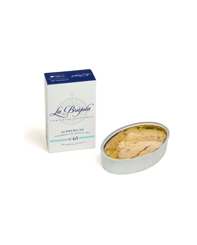 Ventresca de atún en aceite de oliva La Brujula n.º 63. 266 g