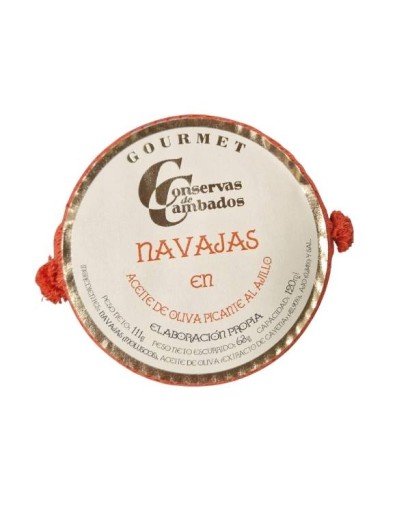 Navajas en aceite de oliva y ajo, 111 g